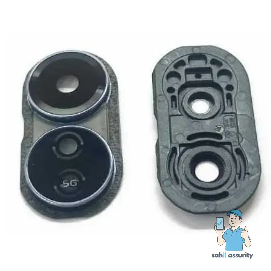 Camera Lens Glass with Frame for Oppo A17 Orange